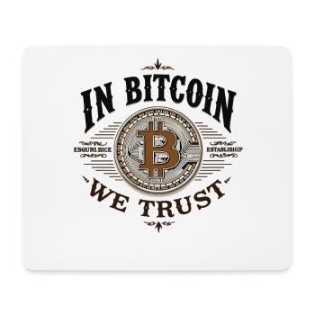 Dans Bitcoin We Trust – Crypto Vintage Btc - Tapis de souris (format paysage) - blanc - Devant