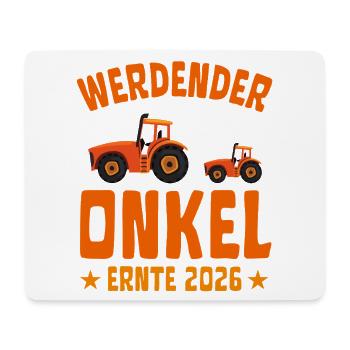 Werdender ONKEL Ernte 2026 Traktor - Mousepad (Querformat) - Weiß - Vorne