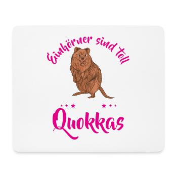 Quokka est un vrai kangourou à queue courte - Tapis de souris (format paysage) - blanc - Devant