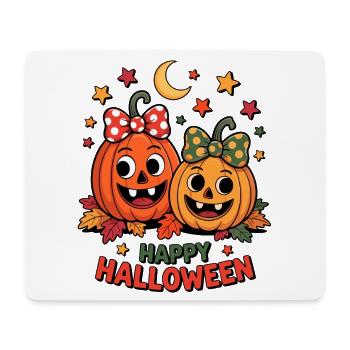 Amis citrouilles câlins Halloween - Tapis de souris (format paysage) - blanc - Devant