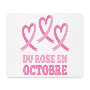 Du Rose en Octobre Sensibilisation cancer - Tapis de souris (format paysage) - blanc - Devant