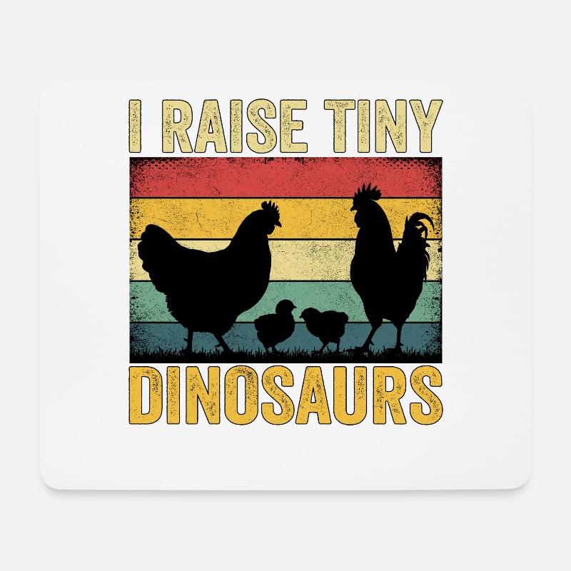 I Raise Tiny Dinosaurs - Mousepad (Querformat) - Weiß