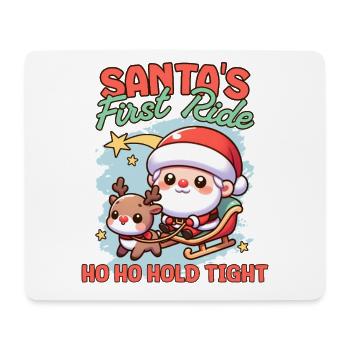 Nikolaus und Weihnachtsmann Design für XMAS Fans - Mousepad (Querformat) - Weiß - Vorne