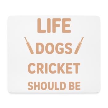 Cricket Spruch Hunde Lustiges Cricket Geschenk - Mousepad (Querformat) - Weiß - Vorne