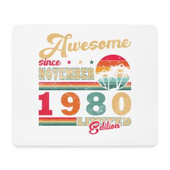 november 1980 Geburtstag november 1980 - Mousepad (Querformat) - Weiß - Vorne