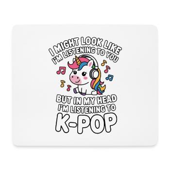 K-Pop Drôle Corée Musique Anime - Tapis de souris (format paysage) - blanc - Devant