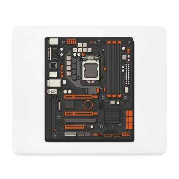 Motherboard Geek Humor For Tech Lovers - Mouse Pad (horizontal) - white - Front