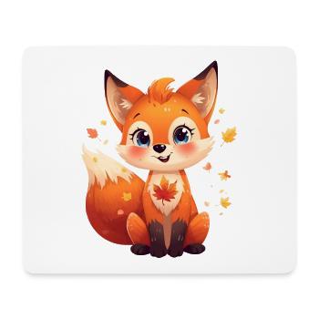 Herbstlicher Fuchs  - Mousepad (Querformat) - Weiß - Vorne