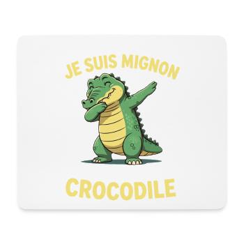 Les crocodiles sont mignons je suis mignon - Tapis de souris (format paysage) - blanc - Devant