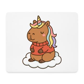 Licorne 🌈 Capybara - Tapis de souris (format paysage) - blanc - Devant