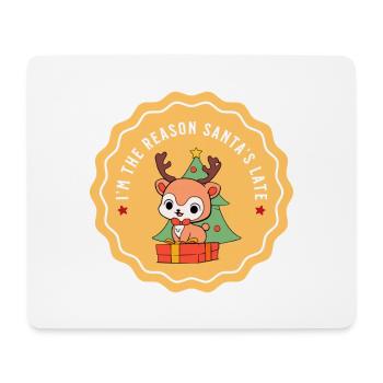 Lustiges Rentier Outfit für Weihnachtsfeier - Mousepad (Querformat) - Weiß - Vorne