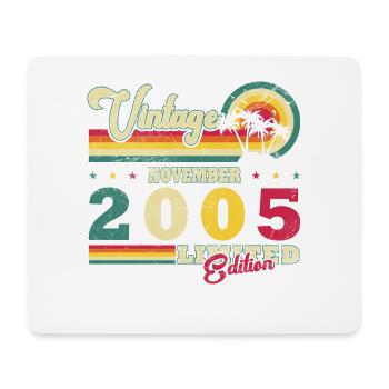 2005 November Geburtstagsgeschenk. November 2005 - Mousepad (Querformat) - Weiß - Vorne