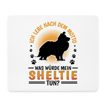 Que ferait Sheltie Chien de berger Shetland - Tapis de souris (format paysage) - blanc - Devant