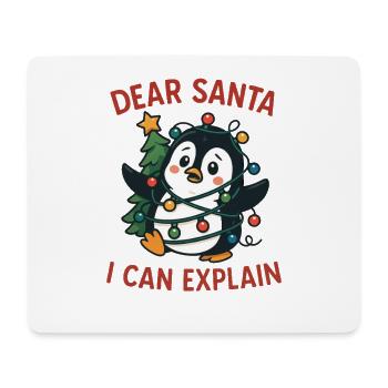 Cute Penguin Christmas Tree Christmas Light Fun - Mouse Pad (horizontal) - white - Front