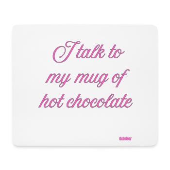 Tasse heiße Schokolade - Mousepad (Querformat) - Weiß - Vorne