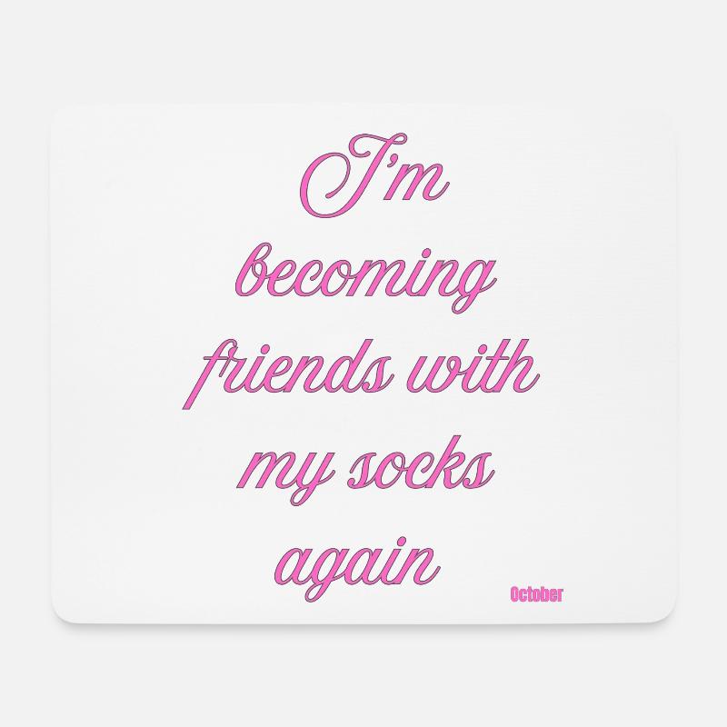 Wieder Freunde werden mit My Socks - Mousepad (Querformat) - Weiß
