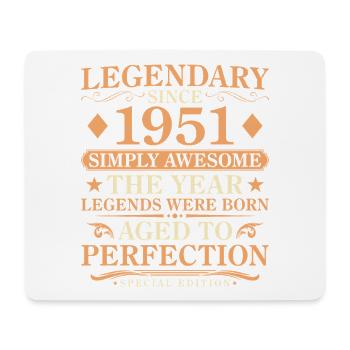 Vintage 1951 Born - Vintage 75th Birthday - Mouse Pad (horizontal) - white - Front