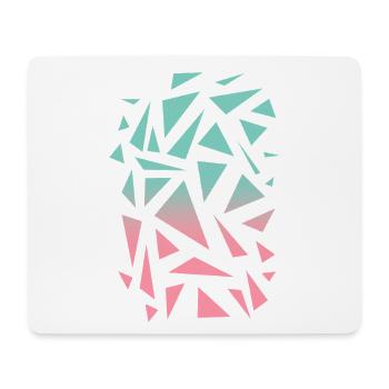 Motif triangulaire - Turquoise Pink - Tapis de souris (format paysage) - blanc - Devant