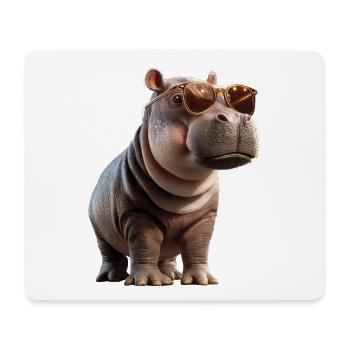 Nilpferd Flusspferd Mama Hippopotamus Cooles Hippo - Tapis de souris (format paysage) - blanc - Devant