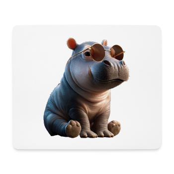 Nilpferd Flusspferd Mama Hippopotamus Cooles Hippo - Tapis de souris (format paysage) - blanc - Devant