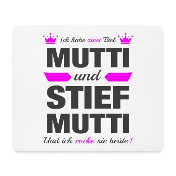 Stiefmutter Stiefmama Muttertag Mama Geschenk - Mousepad (Querformat) - Weiß - Vorne