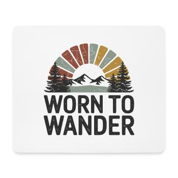 Retro Grunge – Worn to Wander - Mouse Pad (horizontal) - white - Front