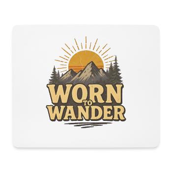 Retro Grunge – Worn to Wander - Mouse Pad (horizontal) - white - Front