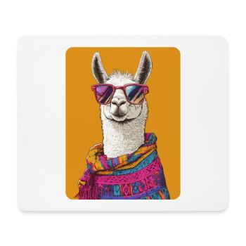 Lama - Mousepad (Querformat) - Weiß - Vorne