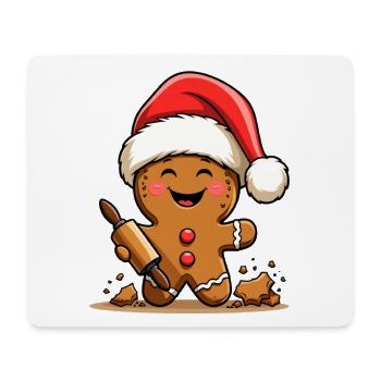 Weihnachts Gingerbread mit Zuckerguss - Mousepad (Querformat) - Weiß - Vorne