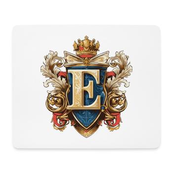 E Letter Name Crown - Mouse Pad (horizontal) - white - Front