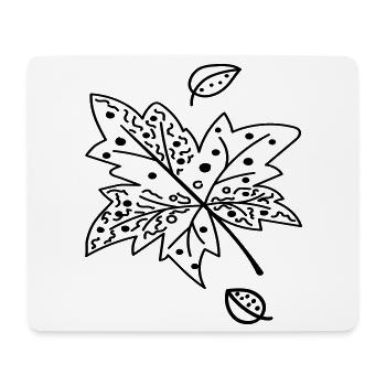 Herbstblatt - Mousepad (Querformat) - Weiß - Vorne