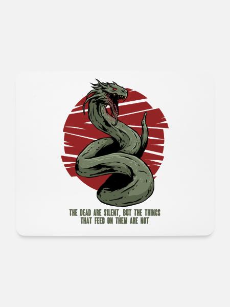 Basilisk Mythologische Kreaturen - Mousepad (Querformat) - Weiß
