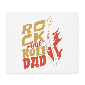 Rock 'n Roll Papa Musique Guitare Rock Band - Tapis de souris (format paysage) - blanc - Devant