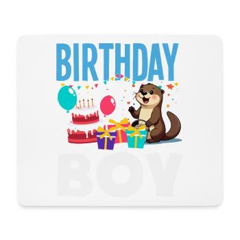 This Otter is 2 - Cute Birthday Motif - Mouse Pad (horizontal) - white - Front