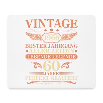 Millésime 1966 Vintage Born - 60ème anniversaire - Tapis de souris (format paysage) - blanc - Devant