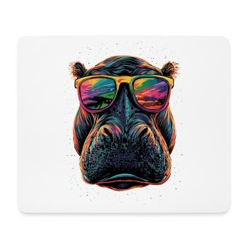 Nilpferd Flusspferd Mama Hippopotamus Cooles Hippo - Tapis de souris (format paysage) - blanc - Devant