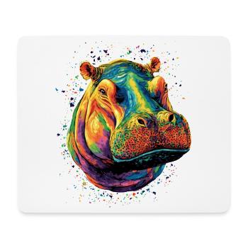 Nilpferd Flusspferd Mama Hippopotamus Cooles Hippo - Tapis de souris (format paysage) - blanc - Devant
