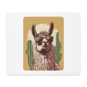 Lama - Mousepad (Querformat) - Weiß - Vorne