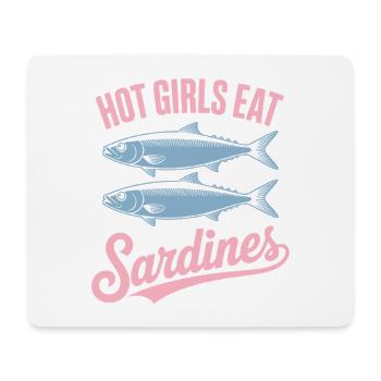 Sardines Pop Art Texte - Tapis de souris (format paysage) - blanc - Devant