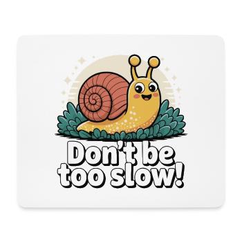 Langsamer und stetiger Schneckenjubel - Mousepad (Querformat) - Weiß - Vorne
