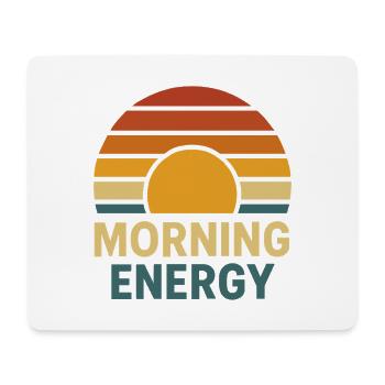 Morning Energy – Motif du lever du soleil pour des ondes positives - Tapis de souris (format paysage) - blanc - Devant