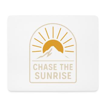 Chase the Sunrise Outdoor & Adventure Shirt - Mouse Pad (horizontal) - white - Front