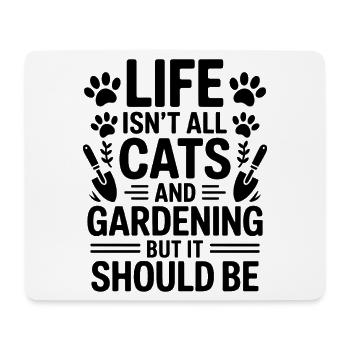 Garten Spruch Katze Lustiges Gartenarbeit Geschenk - Mousepad (Querformat) - Weiß - Vorne