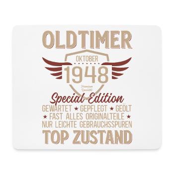 77th Birthday Gift Vintage Car October 1948 - Mouse Pad (horizontal) - white - Front