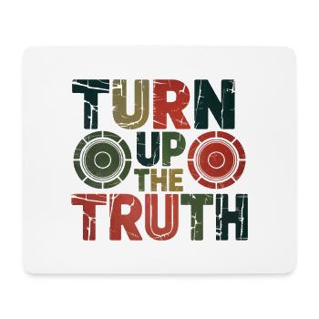 Retro Grunge – Turn Up The Truth - Mousepad (Querformat) - Weiß - Vorne