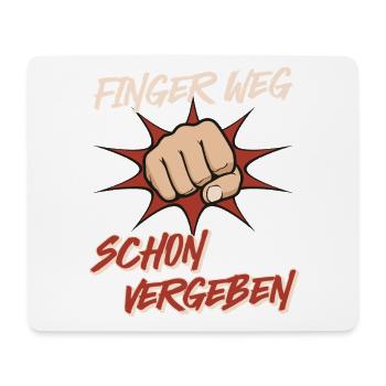 Mallorca FINGER WEG SCHON VERGEBEN Lustig - Mousepad (Querformat) - Weiß - Vorne