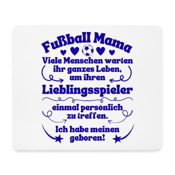 Fußball Mama Lieblingsspieler geboren in blau - Mousepad (Querformat) - Weiß - Vorne