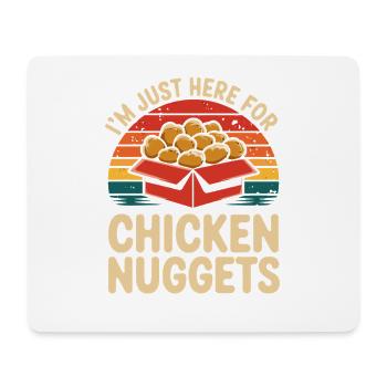  Ich Bin Nur Hier Für Chicken Nuggets Lustiges - Mousepad (Querformat) - Weiß - Vorne