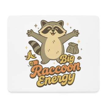 Big Raccoon Energy Humour rétro - Tapis de souris (format paysage) - blanc - Devant