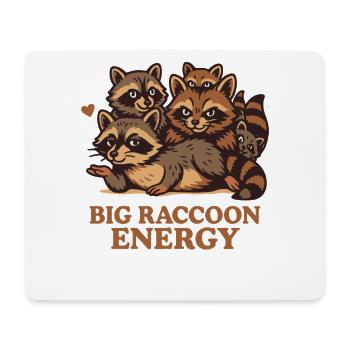 Gros raton laveur énergie humour mème citation - Tapis de souris (format paysage) - blanc - Devant